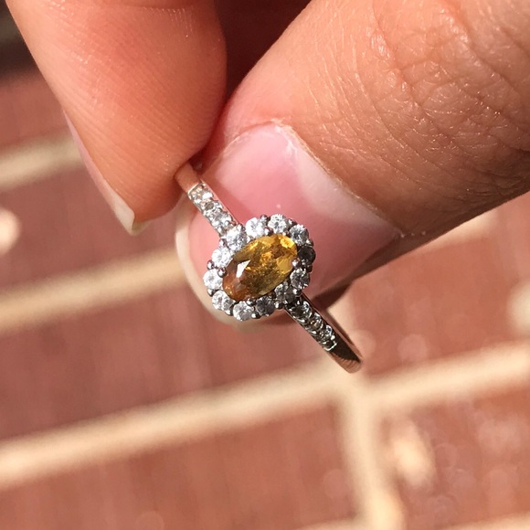 Sterling silver ring sapphire stone size 5 - Picture 5 of 8